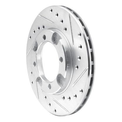 R1 Concepts R1 91-92 Dodge COLT Front Right Drilled & Slotted Silver Brake Rotor