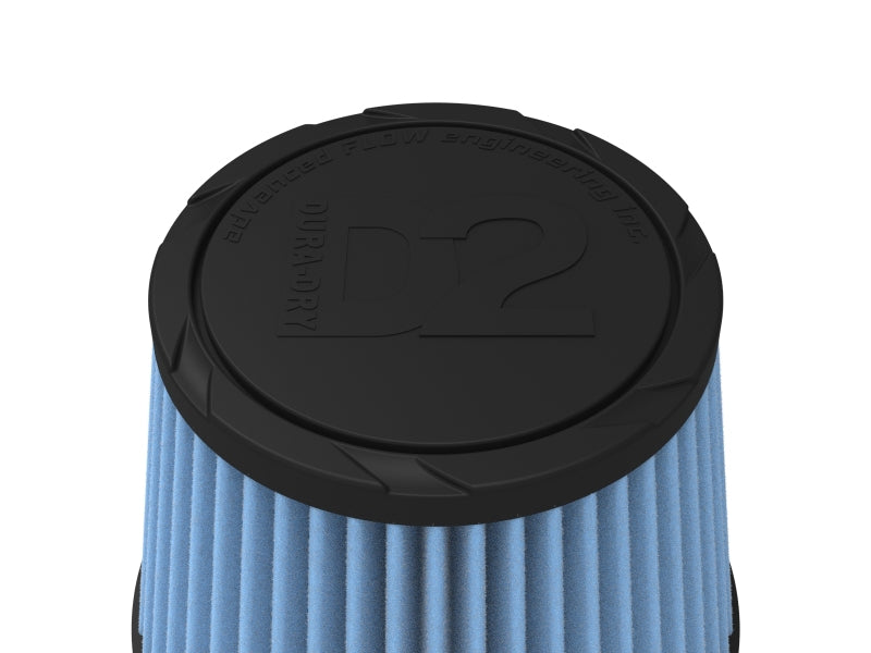 aFe POWER Universal Clamp-On Air Filter w/ D2 Dura-Dry Media - 5in F x 6.5in B x 4.75in T x 5in H