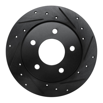 R1 Concepts R1 04-13 Mazda 3 Rear Right Drilled & Slotted Black Brake Rotor