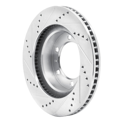 DFC 05-23 Toyota Tacoma Front Right Drilled & Slotted Silver Brake Rotor