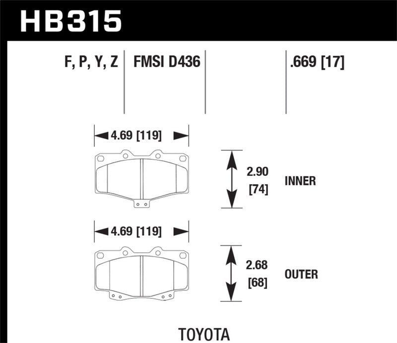 Hawk Performance Hawk LTS Street Brake Pads