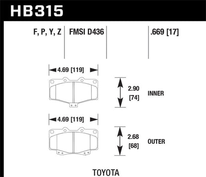 Hawk Performance Hawk LTS Street Brake Pads