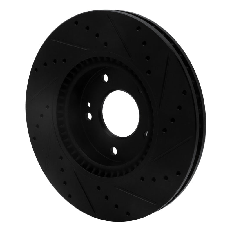 R1 Concepts R1 05-24 Hyundai CRETA (Mexico) Front Left Drilled & Slotted Black Brake Rotor