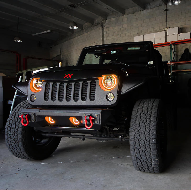 ORACLE Lighting Oracle 07-17 Jeep Wrangler LED Fog Halo Kit - Amber