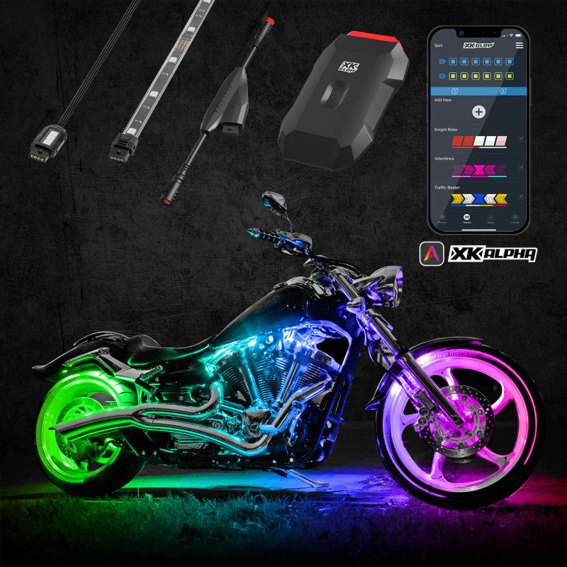 XKGLOW XK Glow XKchrome Advanced App Control LED Whip Light Kit for 4x4 Offroad UTV ATV 1x 48In 2nd Gen