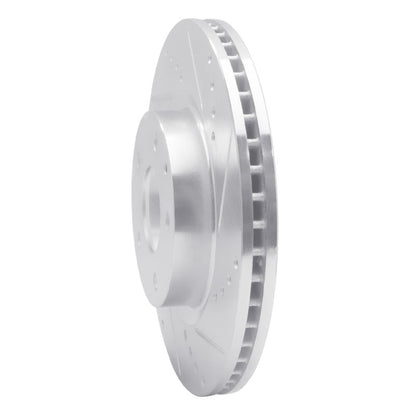 R1 Concepts R1 14-24 Mazda 3 Front Right Drilled & Slotted Silver Brake Rotor