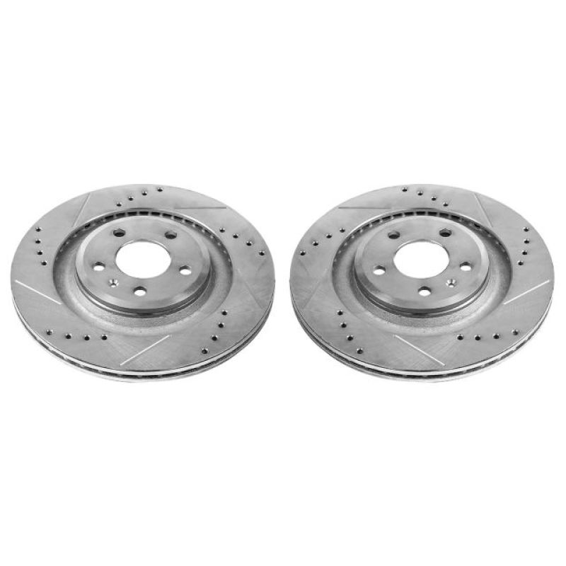 PowerStop Power Stop 10-11 Audi S4 Rear Evolution Drilled & Slotted Rotors - Pair
