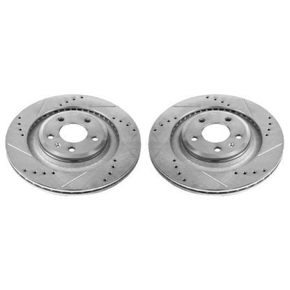 PowerStop Power Stop 10-11 Audi S4 Rear Evolution Drilled & Slotted Rotors - Pair