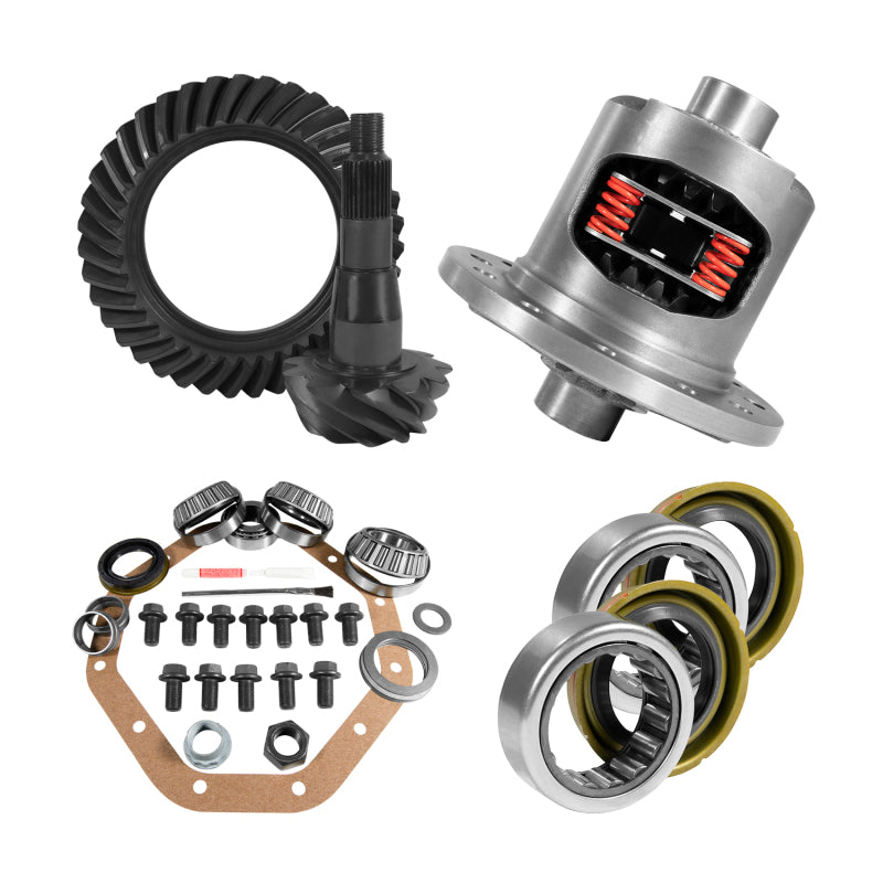 Yukon Gear & Axle Yukon Gear ZF 9.25in CHY 3.21 Rear Ring & Pinion Install Kit Positraction Axle Bearings and Seals