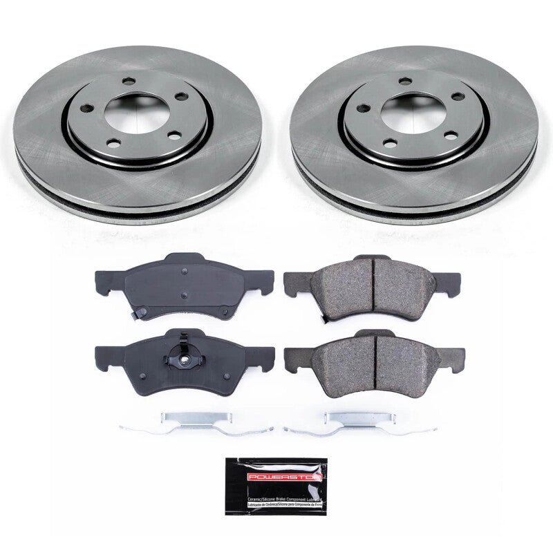 PowerStop Power Stop 03-04 Dodge Caravan Front Semi-Coated Rotor Kit