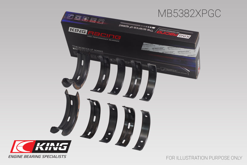 King Engine Bearings King Subaru EJ20/EJ22/EJ25 (Incl. Turbo) (Size 0.25) pMaxBlack Coated Main Bearing Set