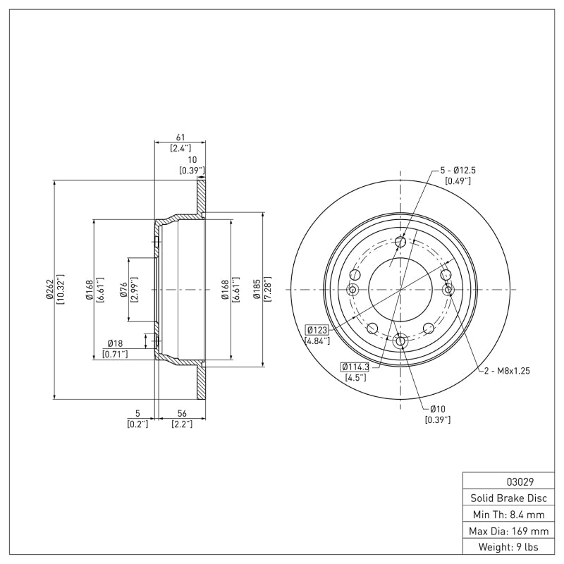 DFC 09-16 Hyundai Tucson Rear Brake Rotor