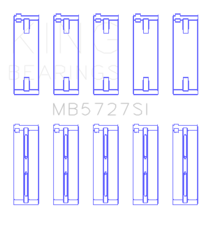 King Engine Bearings Suzuki M15A/M16A/M18A (Size +0.50mm) Main Bearing Set