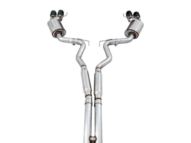 AWE Tuning 2018+ Ford Mustang GT (S550) Cat-Back Exhaust - Touring Edition (Quad Diamond Black Tips)