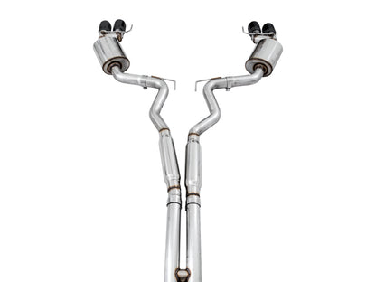 AWE Tuning 2018+ Ford Mustang GT (S550) Cat-Back Exhaust - Touring Edition (Quad Diamond Black Tips)