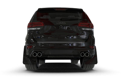 Rally Armor 18-22 Jeep Grand Cherokee SRT Trackhawk Black UR Mud Flap - Red Logo