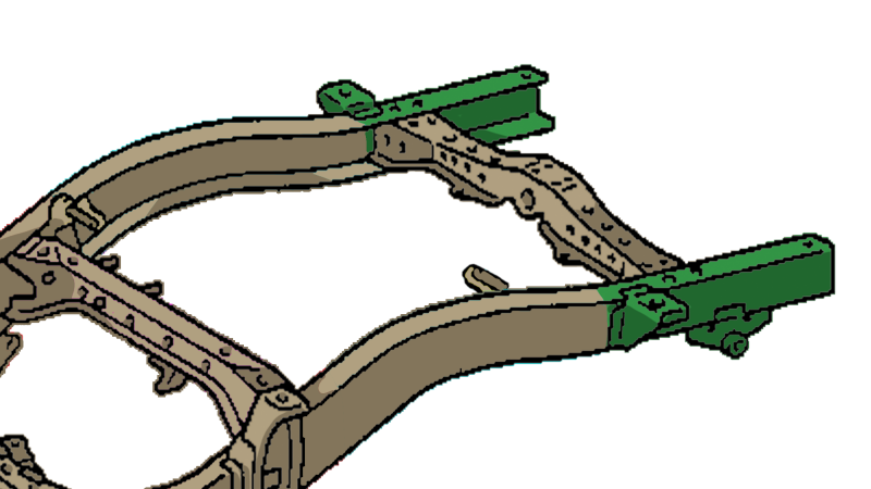 RustBuster Rust Buster 95-04 Toyota Tacoma Rear Frame Section - Left Side
