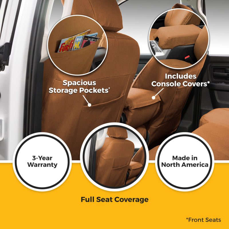 Covercraft 2025+ Chevrolet Suburban/Tahoe/GMC Yukon 1st Row Bucket Seat Cover - Carhartt Brown