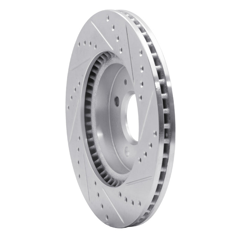 R1 Concepts R1 12-23 Hyundai ACCENT Front Left Drilled & Slotted Silver Brake Rotor
