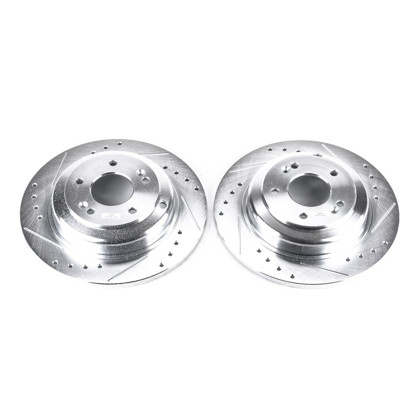PowerStop Power Stop 10-16 Hyundai Genesis Coupe Rear Evolution Drilled & Slotted Rotors - Pair