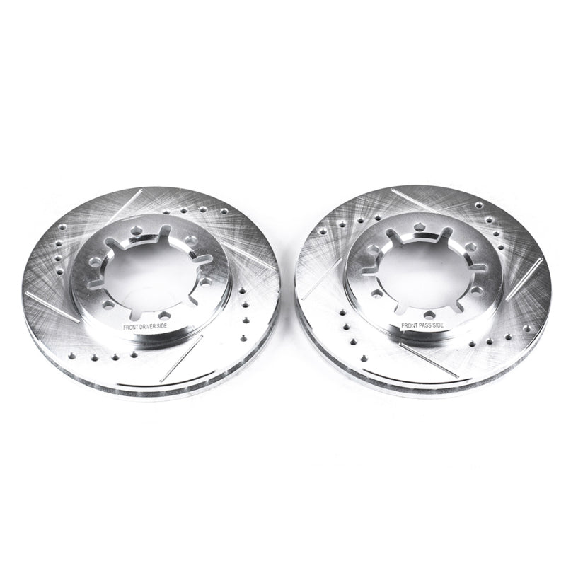PowerStop Power Stop 98-04 Nissan Frontier Front Evolution Drilled & Slotted Rotors - Pair