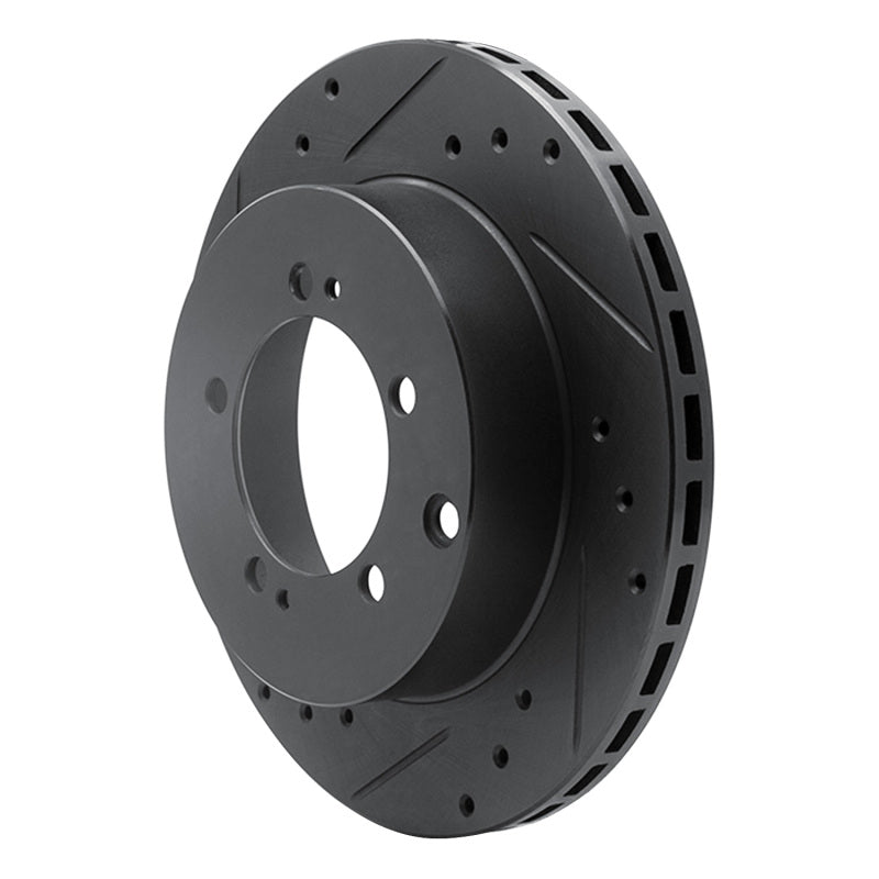 R1 Concepts R1 94-95 Eagle TALON Rear Left Drilled & Slotted Black Brake Rotor