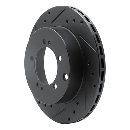R1 Concepts R1 94-95 Eagle TALON Rear Left Drilled & Slotted Black Brake Rotor