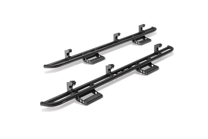 N-Fab RKR Step System 16-17 Nissan Titan/Titan XD Crew Cab - Tex. Black - 1.75in