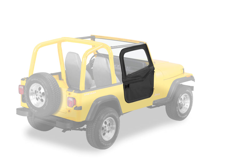Bestop 80-86 Jeep Cj7 / 87-95 Wrangler YJ Full Fabric Doors (Black Denim)