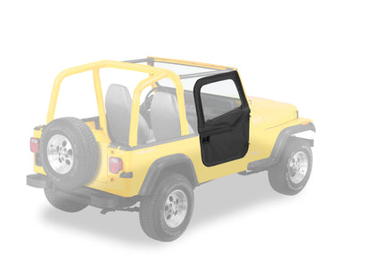 Bestop 80-86 Jeep Cj7 / 87-95 Wrangler YJ Full Fabric Doors (Black Denim)