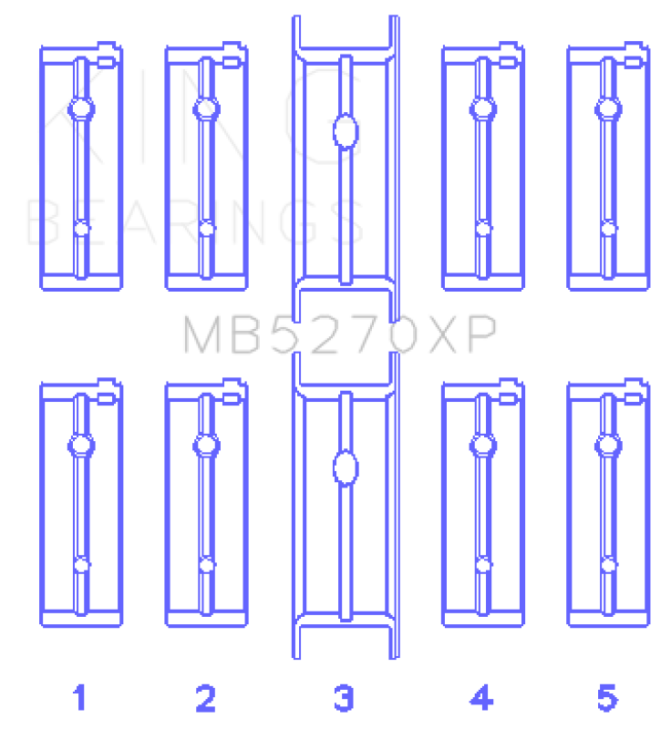 King Engine Bearings 03-05 Dodge Neon SRT4 2.4L (Size .025 Oversized) Performance Main Bearing Set