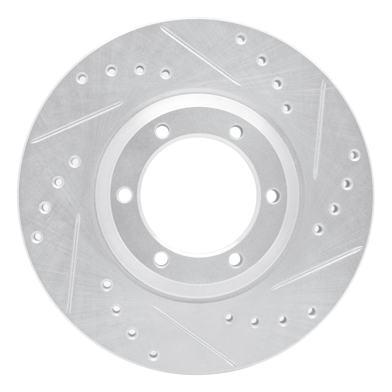 R1 Concepts R1 84-87 Isuzu Pickup Front Right Drilled & Slotted Silver Brake Rotor