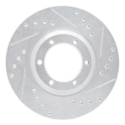 R1 Concepts R1 84-87 Isuzu Pickup Front Right Drilled & Slotted Silver Brake Rotor