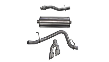 CORSA Performance Corsa 2015-2020 GMC Yukon XL 1500 5.3L V8 3in Cat-Back Single Side Exit Twin 4in Polished Tips