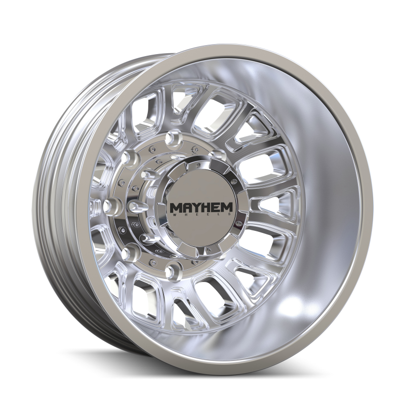 Mayhem 8107D Cogent Dually 17x6.5 8x210 BP 125mm Offset 154.2mm Bore Polished Wheel