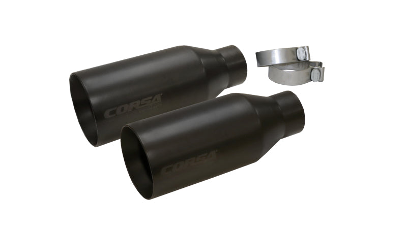 CORSA Performance Corsa 2017-2020 Ford F-150 Raptor 3in Inlet / 5in Outlet Black Cerakote Tip Kit (For Corsa Exh Only)