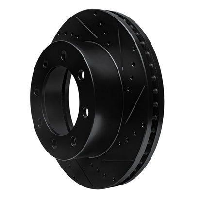 R1 Concepts R1 05-12 Ford F-250 4WD (Super Duty) Front Right Drilled & Slotted Black Brake Rotor
