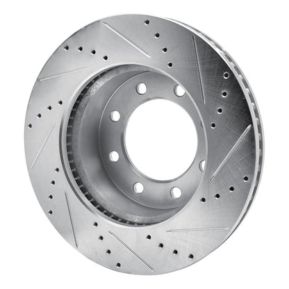R1 Concepts R1 09-25 Dodge Ram 3500 Front Left Drilled & Slotted Silver Brake Rotor