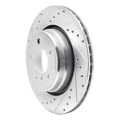R1 Concepts R1 95-03 BMW Z8 Rear Left Drilled & Slotted Silver Brake Rotor