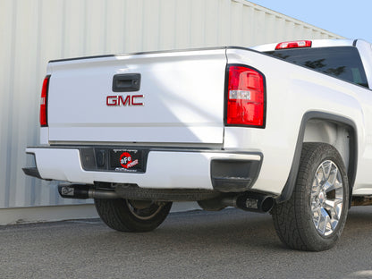 aFe Gemini XV 3in 304 SS Cat-Back Exhaust w/ Cutout 09-18 GM Trucks 4.3L/4.8L/5.3L w/ Black Tips