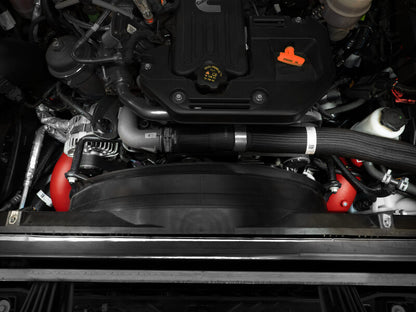 aFe BladeRunner 3in & 3-1/2in AL Hot and Cold Charge Pipe Kit Red RAM Diesel Trucks 25-26 L6-6.7L
