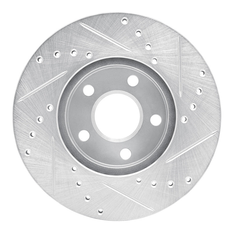 R1 Concepts R1 90-05 Buick Skylark Front Left Drilled & Slotted Silver Brake Rotor