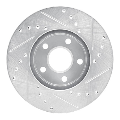 R1 Concepts R1 90-05 Buick Skylark Front Left Drilled & Slotted Silver Brake Rotor