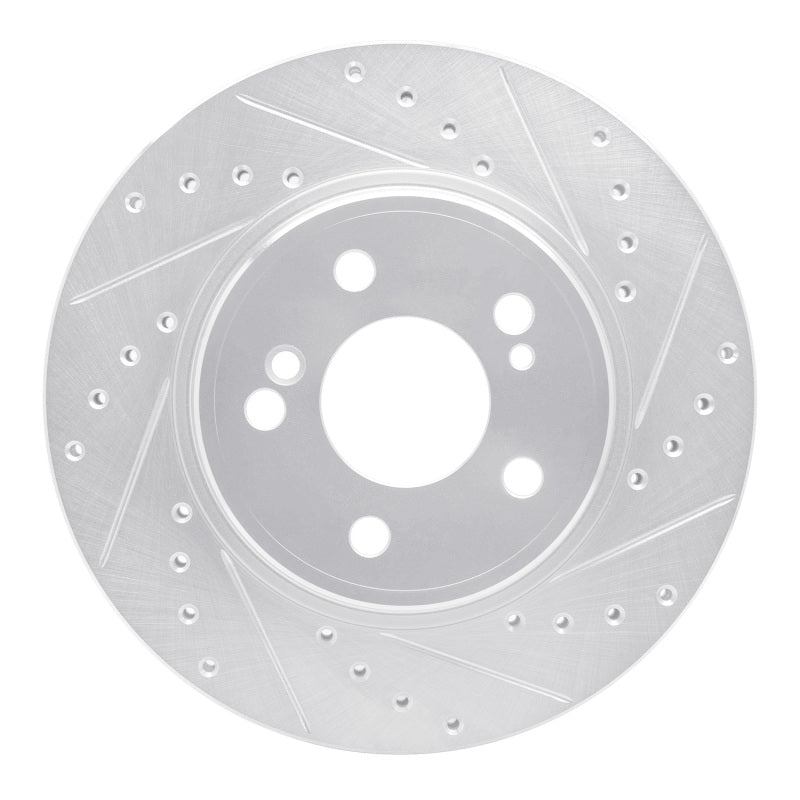 R1 Concepts R1 93-02 Mercedes-Benz SL500 Rear Right Drilled & Slotted Silver Brake Rotor