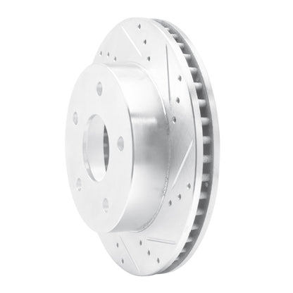 R1 Concepts R1 00-01 Dodge Ram 1500 Pickup Front Right Drilled & Slotted Silver Brake Rotor