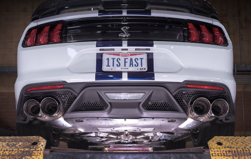 Stainless Works 2020 Ford GT500 Redline Catback H-Pipe Exhaust Factory Connect - Polished Tips
