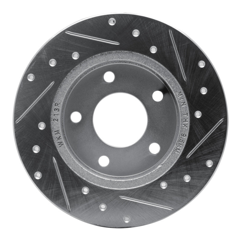 R1 Concepts R1 88-92 Dodge Monaco Rear Left Drilled & Slotted Silver Brake Rotor