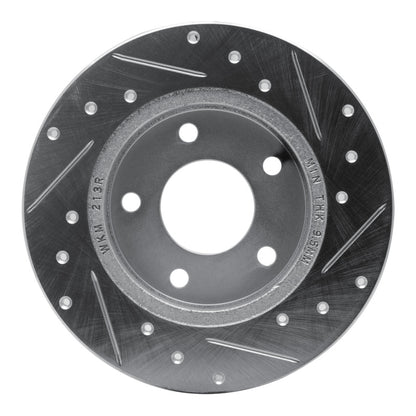 R1 Concepts R1 88-92 Dodge Monaco Rear Left Drilled & Slotted Silver Brake Rotor