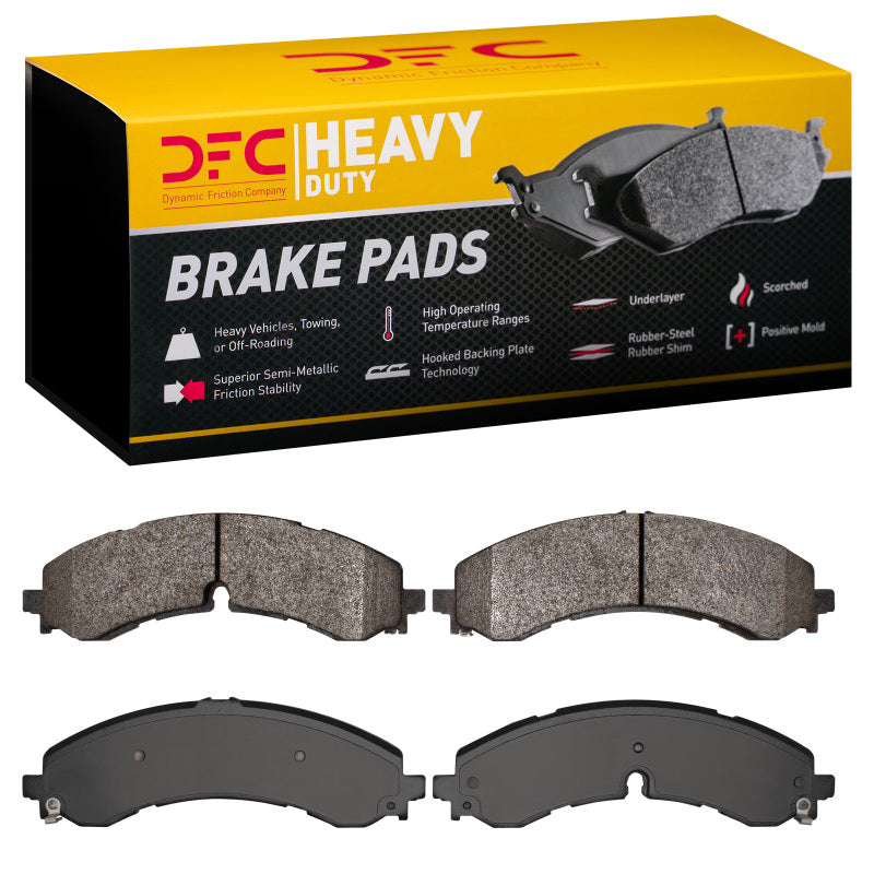 DFC 20-26 GMC Sierra 3500 Hd 4WD Rear/Front Semi Metallic Heavy Duty Brake Pads