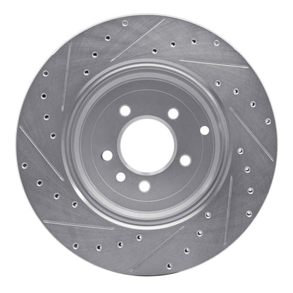 R1 Concepts R1 10-13 Land Rover Range Rover Sport Rear Right Drilled & Slotted Silver Brake Rotor